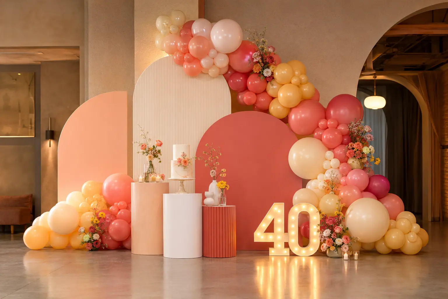 Temporary inspiration image of colorful milestone birthday décor