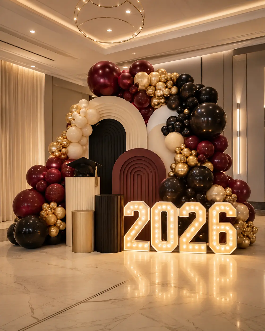 Temporary inspiration image of graduation balloon décor